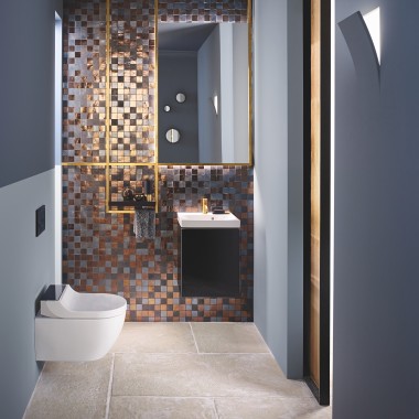 Geberit AquaClean Tuma Comfort dušš-WC vannitoaseerias Geberit Acanto